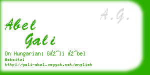 abel gali business card